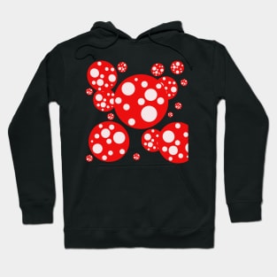 red and white polka dots Hoodie